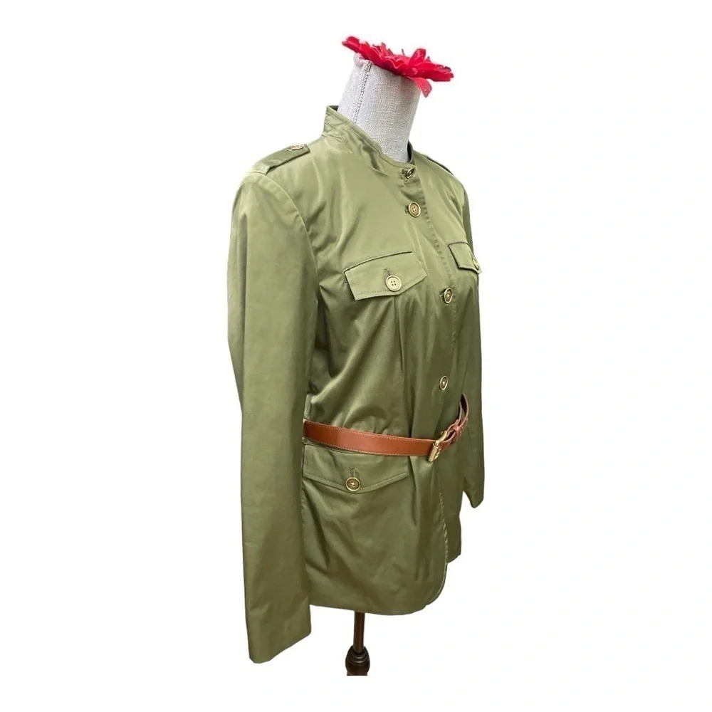 MICHAEL KORS Army women’s  Green Utility Jacket in a size 12